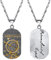 PROSTEEL Anhänger Halskette, Sternbilder Sternzeichen Schütze Dog Tag Erkennungsmarke Anhänger mit Kette, Edelstahl Horoskop Astrologie Halsschmuck