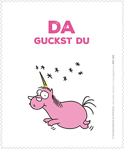Rannenberg & Friends Einhorn-Brillenputztuch Da guckst du RBT280 - Microfasertuch - 23,5cm x 14,3cm