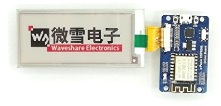 2.9inch E-Ink Display Module Resolution 296x128 E-Paper Electronic Screen Panel Three-Color SPI Interface with ESP8266 WiFi Driver Board for Raspberry Pi/STM32/Arduino/Jetson Nano