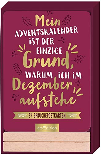 Mein Adventskalender ist der einzige Grund, warum ich im Dezember aufstehe: 24 Sprüchepostkarten