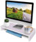Supporto per Monitor in Legno, Rialzo Scrivania per Monitor, Rialzo Monitor Scrivania, Supporto per Monitor da Scrivania 50 x 20 x 7,7 cm Bianco Titanio (Mauve)