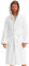 Morgenstern Peignoir de Bain Homme Coton avec Capuche Taille M Bleu 2 Poches et Ceinture Doux, Absorbant et Confort,M,Blanc