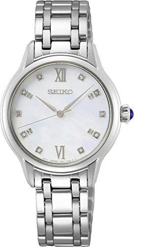 Seiko Damen-Uhr Quarz Edelstahl mit Edelstahlband SRZ537P1