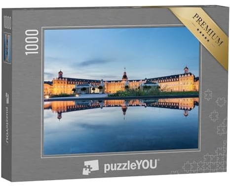 puzzleYOU: Puzzle 1000 Teile „Karlsruher Schloss am Sommerabend“ – aus der Puzzle-Kollektion Karlsruhe