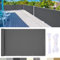 YangAera Balkon Sichtschutz, 50 x 500cm Balkon Abdeckung mit Ösen und Kabelbinder, Blickdichte Wasserfest Windfest und UV-Schutz Balkonverkleidung, für Balkongeländer Terrasse Garten (Dunkelgrau)