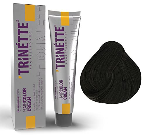 TRINETTE Hair Color Cream | Haarfarbe Creme | Coloration Creme für Profi | 100ml (No 6.11)