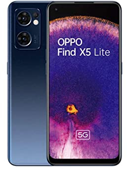 OPPO Find X5 Lite 5G - Smartphone 256GB, 8GB RAM, Dual SIM, Pantalla 6,43”, Cámara 64MP+8MP+2MP, Vídeo 4K, Batería 4500mAh, Carga Rápida 65W – Negro