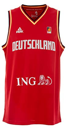 Peak Herren Trikot Deutschland im akutellen Deutschland-Team-Design rot, M