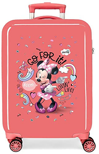 Disney Minnie Lovin Life Kabinenkoffer, Rosa, 38 x 55 x 20 cm, ABS-Kombinationsverschluss, 34 l, 2 kg, 4 Doppelrollen, Handgepäck, Rosa, kabinenkoffer