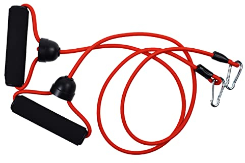 Azatemgo Juego de 2 Cuerdas elásticas para Plataforma vibratoria Fitness (Rojo)