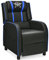 COSTWAY Gaming Chair, Adjustable Racing Style Gaming Recliner Armchair with Footrest, Headrest and Lumbar Support, Ergonomic PU Leather Office Lounge Sofa Home Theater Seating (Black+Blue)