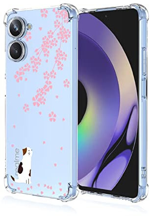 Topme Funda para Teléfono para Realme 10 (4G) (6.4 Inches), Funda para Teléfono Móvil con Patrón Pintado Transparente de Silicona Suave de TPU - Gato 2