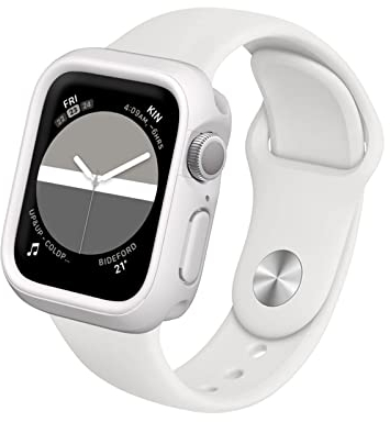 RHINOSHIELD Funda Bumper Compatible con Apple Watch SE 3 / SE 2 / SE/Series 6/5 / 4 [40mm] | CrashGuard NX - Diseño Compacto con tecnología Resistente a Impactos - Blanco Clásico