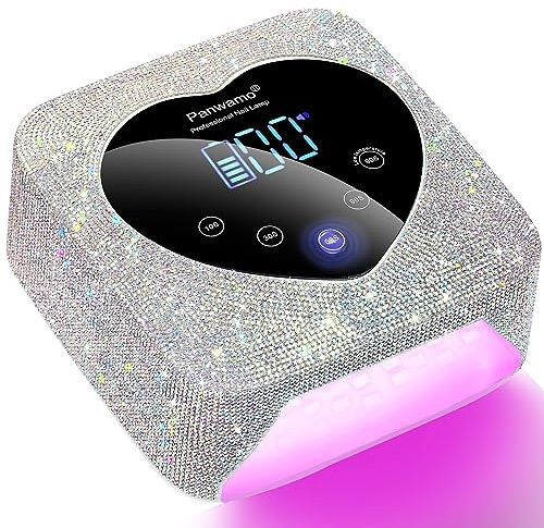 Rechargeable UV LED Nail Lamp, 72W Wireless UV Light for Nails with Removable Base, Professional Curing Lamp for Gel Nails with 30 Beads, 5 Timer Setting Lights and