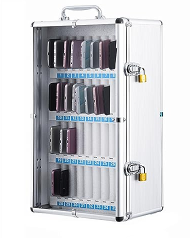Handy-Tresor Handy-Schrank Transparentes Handy-Schließfach Handy-Aufbewahrungsbox Mit Schloss (S : 36)