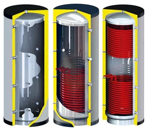 ROBIN WOOD- Pufferspeicher Heizung [600, 800, 1000 Liter] [mit einem, zwei oder ohne Wärmetauscher] Heizungspufferspeicher Heizungswasser (800 Liter, ohne Wärmetauscher)