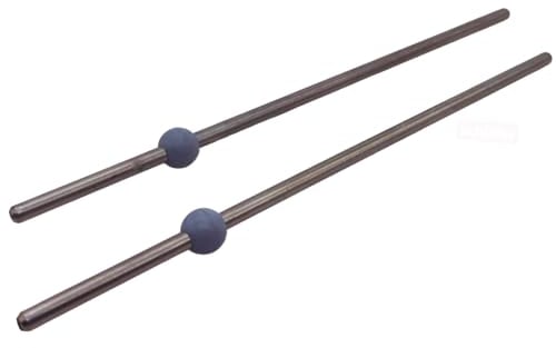 Schläfer 405510 | 2 Pcs- Eccentric Rod with Universal Ball diam5 x 200 mm in Stainless Steel for Sink Siphon Drain, 1 and 1 1/4 Pop-Up Drain with Washbasin and Bathroom Bidet Pop-Up Plug.