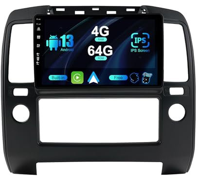 SXAUTO Android 12 IPS Autoradio pour Nissan Navara 3 D40 (2004-2010) - sans Fil Carplay/Android Auto/DSP - 4G+64G - LED Caméra + MIC - 9 Pouce 2 Din - Dab Volant Fast-Boot 360-CAM WiFi AHD DSP