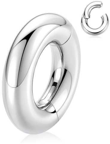 AROWRO 2G 0G 00G Septum Nasenring große nahtlose Ohr Gewicht Hoop große Kaliber Ohrringe für gedehnte Ohren Dangle Kaliber Hanger Chirurgenstahl Plug Tunnel für Ohr Frauen Männer Lobe Stretching