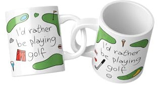 PRINT GENIE I'd Rather be Playing Golf Mug Ceramic Mug Gift Birthday Gift for Golfers