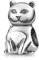 Materia Bead Charms Katze Silber 925 - Tier Anhänger Damen antik 870