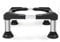 Humagineer Base para Lavadora Alta con 4 Patas de Acero Inoxidable, Soporte Lavadora Secadora Pesado Carga 300KG, Ancho Regulable 40-60cm y Altura 17.7-21.3cm, Base Lavadora Antideslizante, Negro