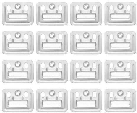 sourcing map Wandpaneelschnalle, verzinkter Karbonstahl, integrierte Wandpaneel-Clips, Möbelbefestigungen, Klemme, Aufhänger, Wandbefestigung, Clips, silberfarben, 150 Stück