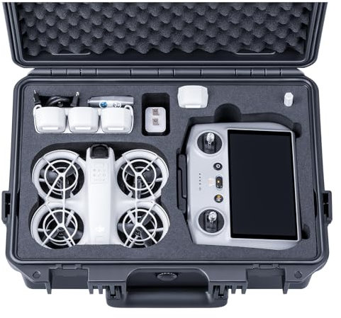 Lykus Titan N110 Maletín/Maleta/Estuche/Case Impermeable para dji Neo Combo, RC-N3/DJI RC 2, Compatible con 7 baterías [Solo MALETÍN]
