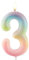 Zolunu Glitter Colorful 3rd Birthday Candle, Birthday Number 3 Candle Cake Toppers for Girl Women, Glitter Colorful Themed Party Decorations Supplies Birthday Gifts