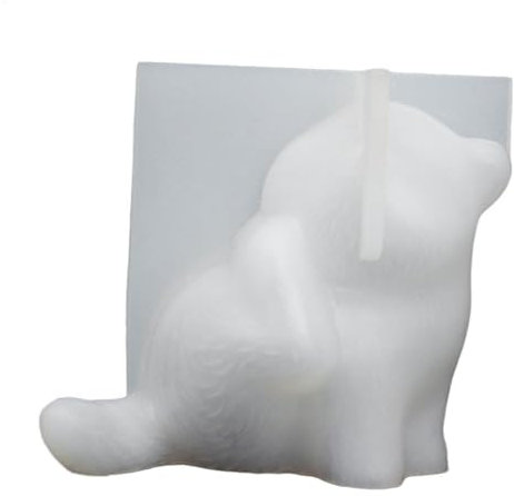 Moule Chat 3D - Moule En Silicone Pour Bougie Chat, Moule En Résine Chat - Moule Chat En Résine Pour Bougie Chat, Facile À Démouler Et À Nettoyer, Moule De Cuisson Pour Faire Des Glaçons, Des Gâteaux,