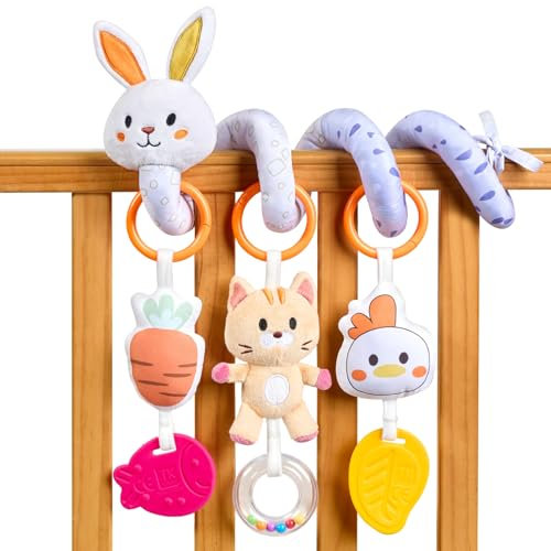 TUMAMA KIDS Kinderwagen Spielzeug für Babys Activity Spirale Spielzeug Hängespielzeug Babyschale Kinderbett Spielzeug für Kleinkinder Jungen Mädchen ab 0 3 6 9 12 Monaten