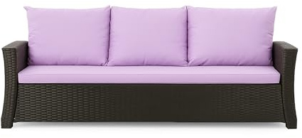Setgarden® Bankauflage - Outdoor sitzkissen für Gartenbank für polyrattan- Polster Auflage Outdoor - Bankpolster Auflage für Hollywoodschaukel Rattan Sitzbank (Hellviolett, 150x60x50cm)