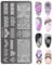 6Pcs Nails Stamping Plates Set For Professional Nails Art Lace And Leaf Designs Nails Decoration Manicure Accesories
