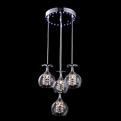Vintage Wine Bottle LED Pendant Lights Modern Minimalist Style 110V 220V 1 6 Lights Acrylic Shades Pendant Lighting Fixture for Dining Room Kitchen Bar (Warm White 4 Lights)