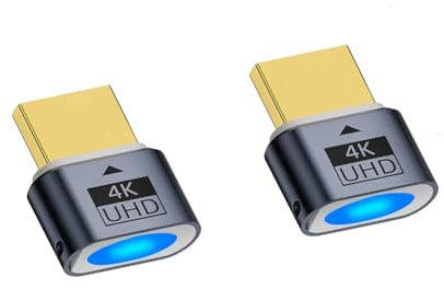 ISKDJBJG 2Pcs -Compatible Dummy Plug 4K HDR Virtual Monitor EDID Headless Ghost Emulator Support 4k 60Hz 1080 120Hz A
