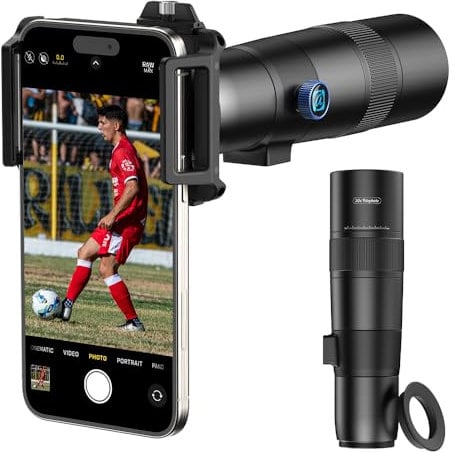 APEXEL 30X Super Telephoto Lens, Longitud Focal de 720mm, Captura Profesional y Artística para Vida Silvestre, Deportes, Conciertos