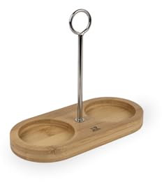 PEUGEOT - Plateau Linéa en Bambou avec Poignée pour Deux Moulins - Dimensions : 18,7 cm x 15,5 cm - Fabrication Française - Coloris Naturel