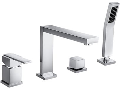 Tocche di miscelatore da bagno cromato con doccia con valvola del piazzo