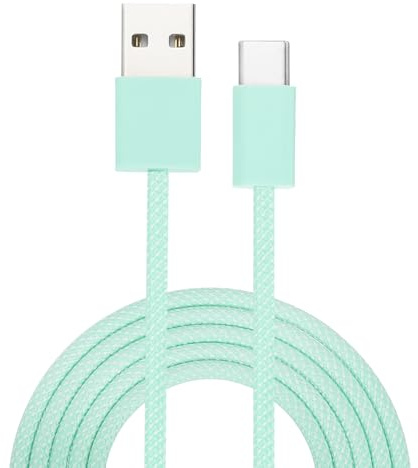 sourcing map 3.28ft USB Type C Charger Cable, 2A Type-C to USB A Braided Charging Cord Data Transfer Cable for Tablet Phone LED Desk Lamp Drone, Green