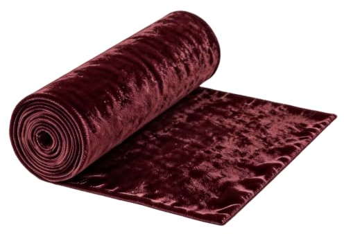 Pannesamt Stoff Bordeauxrot - 2mx160cm Samtstoff,Dekostoff Meterware,für DIY Handwerken DekorationVorhänge Gardinen Bühne Tischdecke Möbel Dekostoff