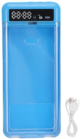 MENDUNER Kompakter und Tragbarer Handy-Safe mit Selbsttest-Timer für Studenten, Leichtes Design für Jugendliche (BLUE)