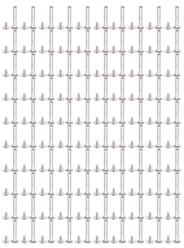 Viti per rilegatura in acciaio inossidabile, elementi di fissaggio resistenti per rilegatura di libri, album fotografici, progetti fai da te di artigianato in pelle e di (3,5 * 22 * 7mm)