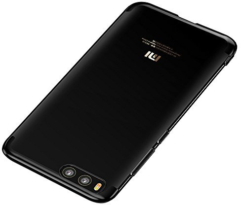 BLUGUL Funda Xiaomi Mi 6, Electroplating Coloring, Ultra Fina, Transparente Suave TPU Silicona Cover Claro Case para Xiaomi 6 Negro
