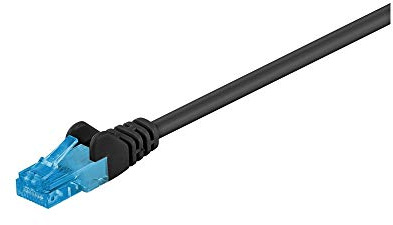 Goobay 55414 RJ45 Patchkabel CAT 6A U/UTP / 500 MHz Netzwerkkabel / Kupfer Internetkabel halogenfrei / RJ 45 Stecker / LAN Kabel / Schwarz / 20m