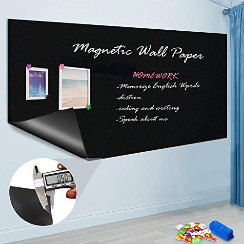 ZHIDIAN Große Kreidetafel-Wandaufkleber 36 x 61 cm/0,5 mm Dicke für Wand, nicht klebende Rückseite, abnehmbare magnetische Tafel für Schule, Klassenzimmer, Büro, Zuhause 36 x 24