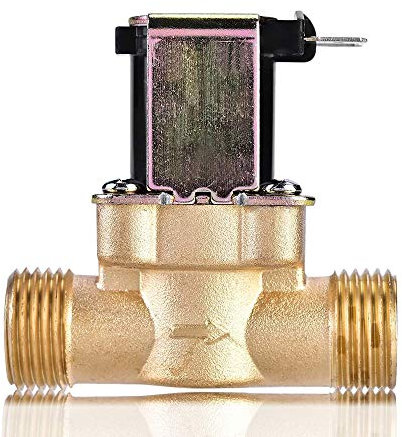 Elettrovalvola a Solenoide Ottone N/C Valvola Elettrovalvola Valvola Elettromagnetica Filettatura da 1/2 AC 220V Elettrovalvola a Solenoide Normalmente Chiusa per il Controllo Dell'Acqua
