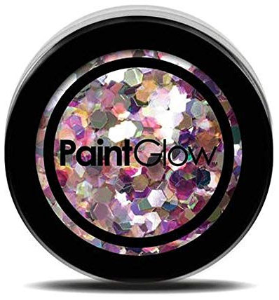 NEON UV GLITTER Shaker Eyeshadow Face Body Nail Fixing Gel Paint Glow (CHUNKY HOLO CARNIVAL CHAOS)