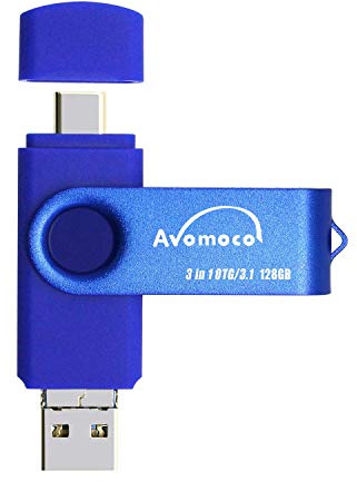 AVOMOCO 3.1 256GB 3 in1 High Speed Photo Backup Flash Drive for iPhone 15/16/17 wtih Type C/USB-C Port,Photo-Stick-for Android Phones with OTG Function