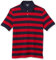 Amazon Essentials Herren Polohemd aus Baumwollpiqué in normaler Passform (erhältlich in Übergrößen), Marineblau Rot Rugby-Streifen, S