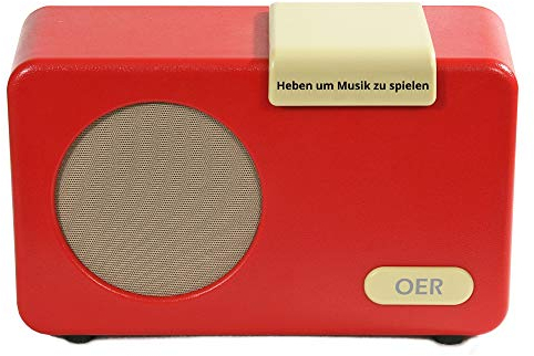OER Musik Player, Musikbox für Demenzpatienten, Seniorenradio mit Leichte Bedienung, Speziell für Senioren mit Alzheimer, Geschenk für Menschen mit Demenz, Demenz Hilfsmittel (Rot)